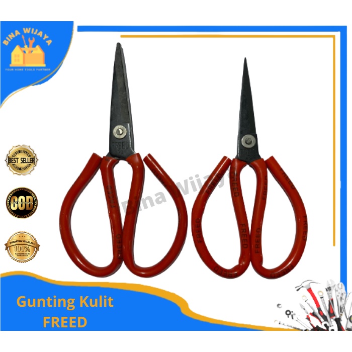 

Gunting Kulit A2 Scissors FREED Gunting Bahan Seng Kardus 7.5 Inch Gunting Kodok Gunting Kain Freed