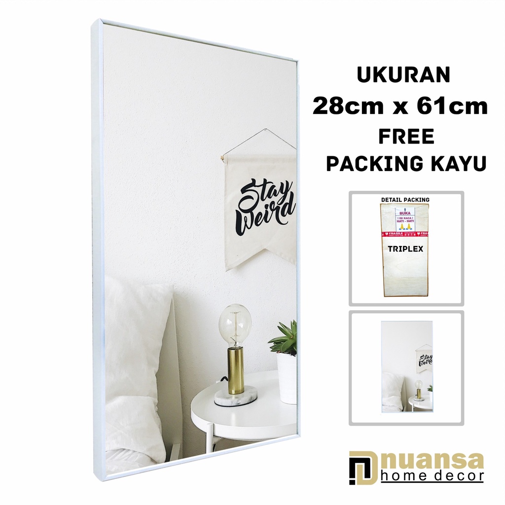 RB Cermin Dinding Gantung Frameless - Cermin Rias Gantung - Cermin Dinding