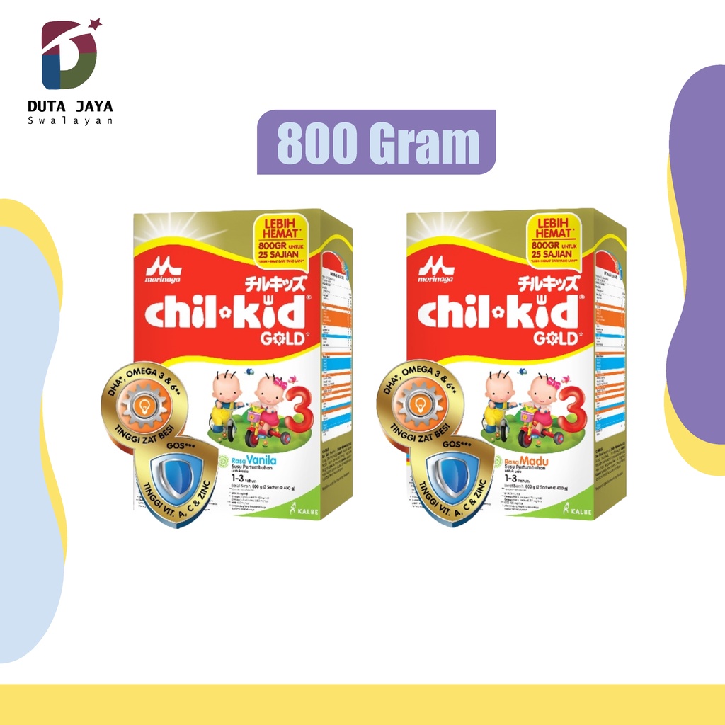 Morinaga Chil Kid Tahap 3 Usia 1-3 Tahun Susu Formula Pertumbuhan Anak Bubuk 800 Gram