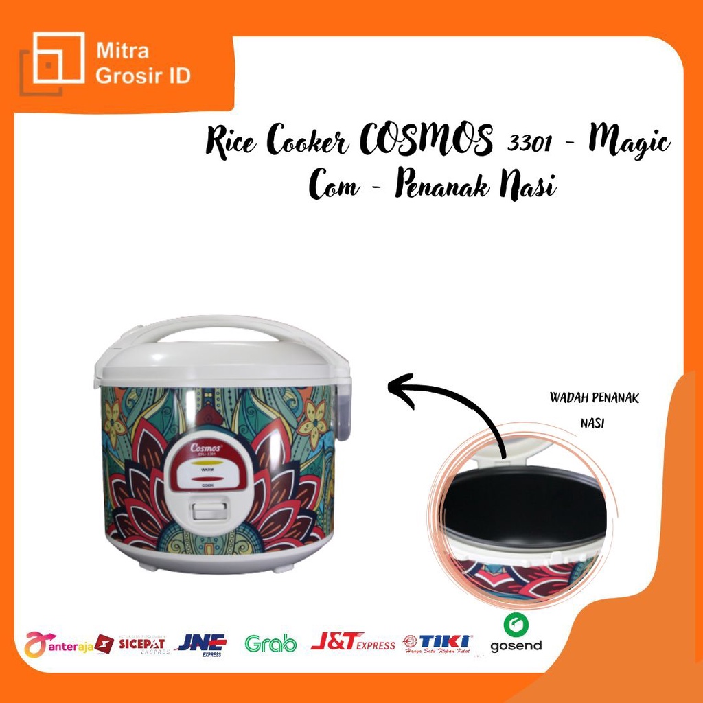 Rice Cooker COSMOS 3301 - Magic Com - Penanak Nasi