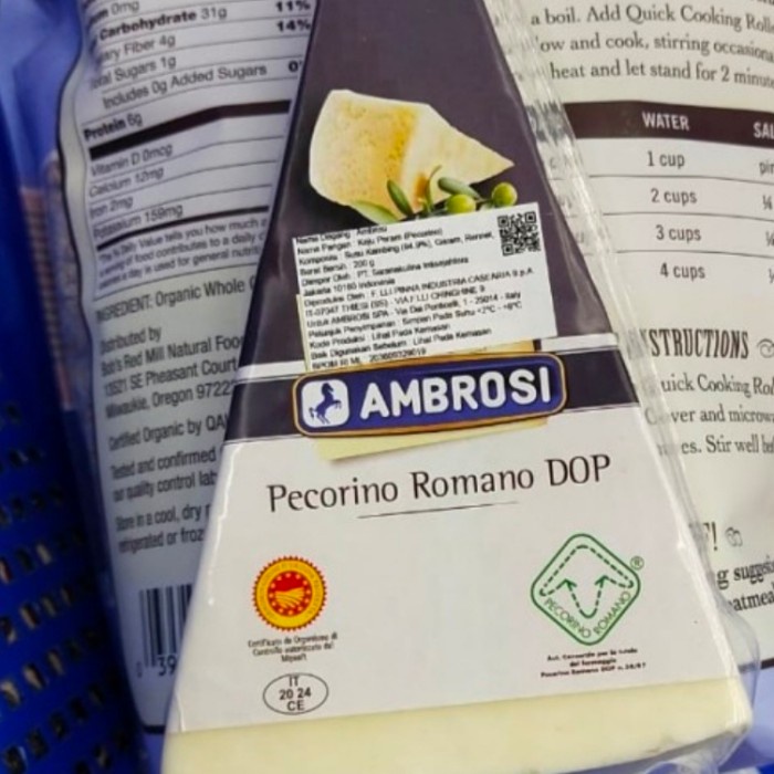 

Ambrosi Pecorino Romano Dop Keju Kambing Goat 200Gr