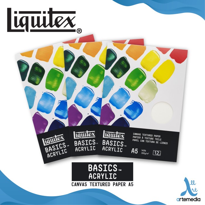 

Buruan Kertas Gambar Liquitex Basics A5 Canvas Texture Acrylic Paper Pad Trendi