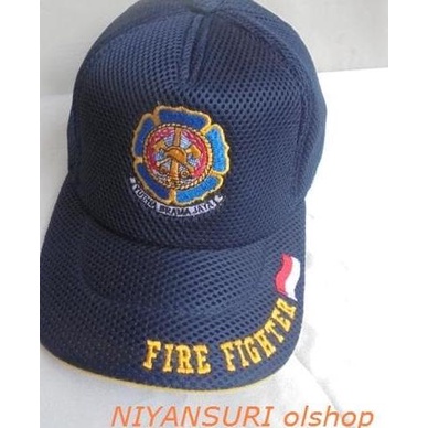Topi Pemadam Biru dongker
