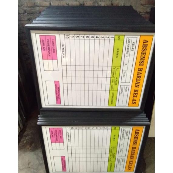 

PRODUK- PAPAN DATA ABSENSI KELAS READY STOK UKURAN 80 X 60 CM. ABSEN KELAS MURAH .