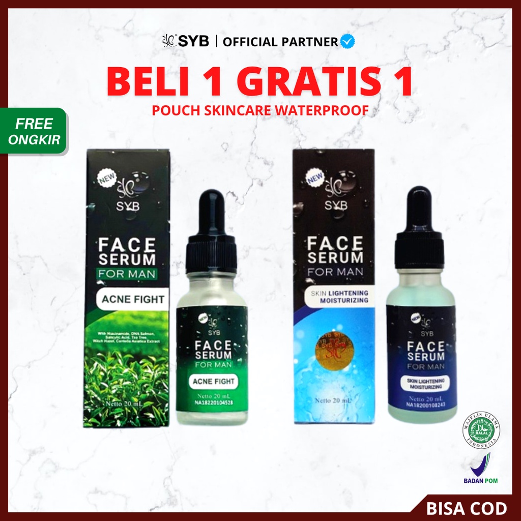 [ BPOM ] New SYB Face Serum For Man Original - Pelembab dan Mencerahkan Kulit Kusam