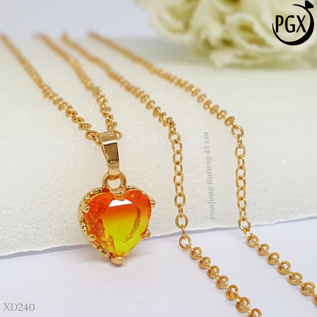 PGX Kalung Wanita Xuping Perhiasan Lapis Emas Aksesoris Fashion Premium - XD015