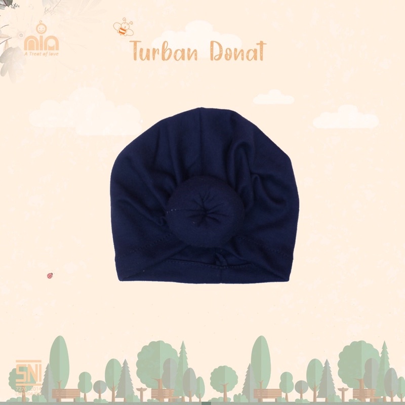 NIA Turban Bayi Vinata Donat &amp; Pita &amp; Pita Simpul Turban Bayi Anak
