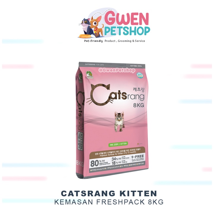(khusus ojol) CatFood Korea - Catsrang Kitten 8KG - Makanan Kucing Cats Rang Korea
