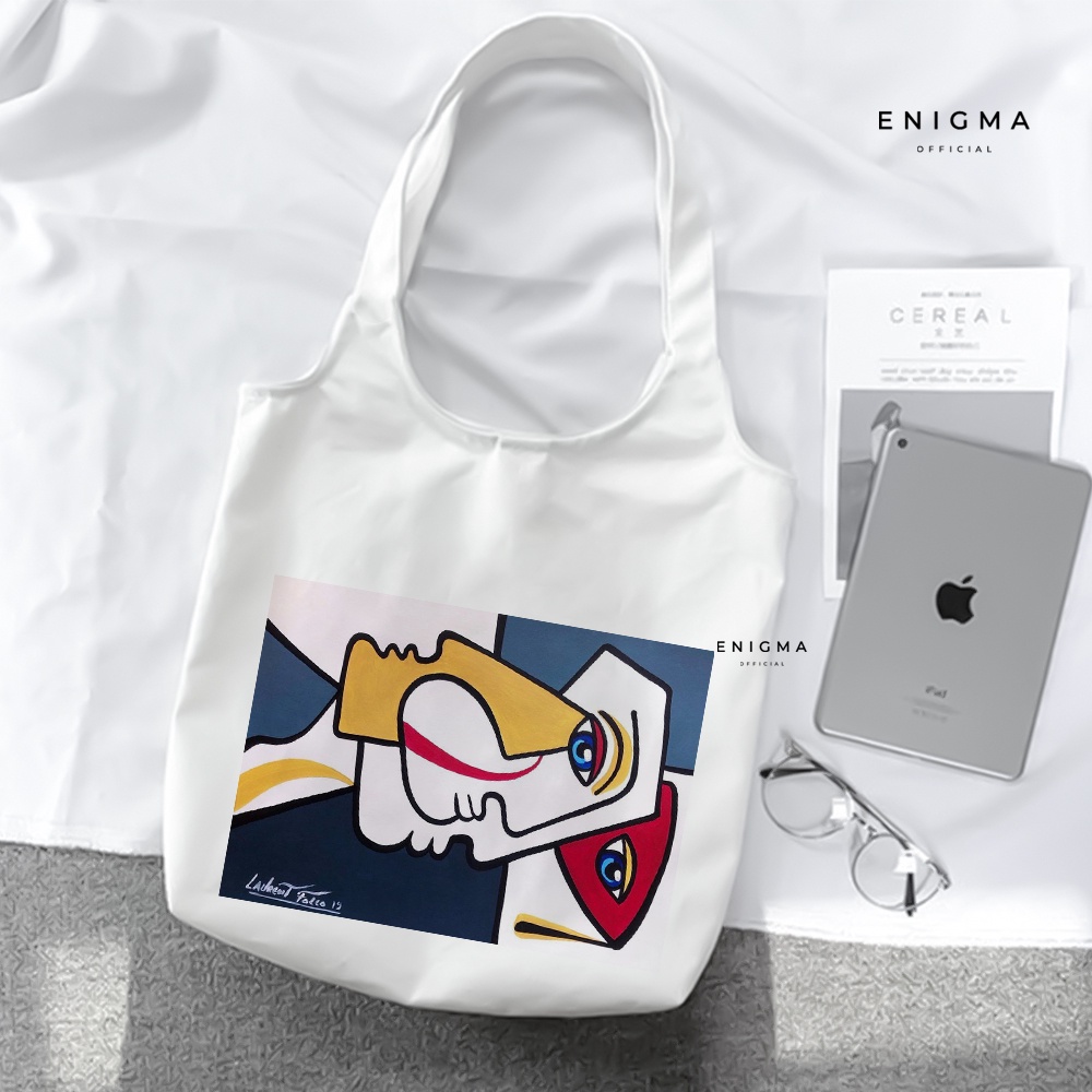 TERBARU TOTEBAG KANVAS PREMIUM ENIGMA TAS WANITA TOTE BAG WANITA TOTEBAG AESTHETIC