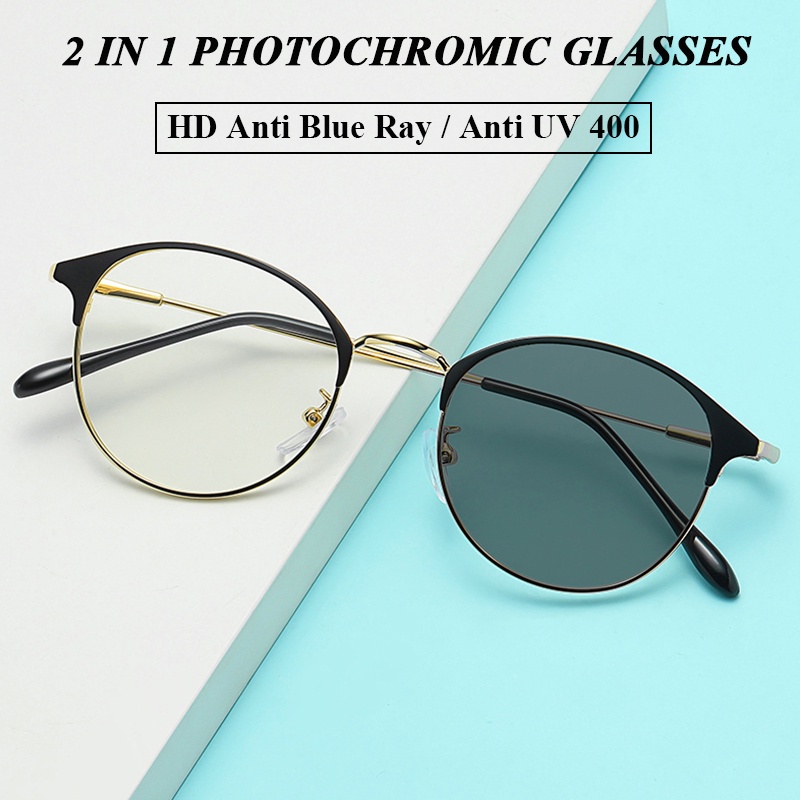 Kacamata Photochromic Anti UV 400 Anti Radiasi Untuk Pria Dan Wanita