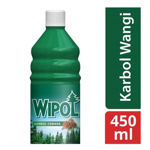 Wipol Pel Lantai Karbol Cemara botol 450 Ml - Karbol Lantai, Karbol Pembersih, Karbol Botol