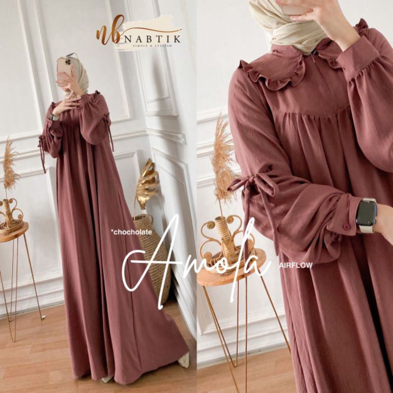 Amola Gamis Airflow Original NABTIK Termurah Ld 110