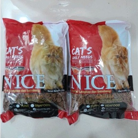 Nice cat food 1kg / makanan kucing nice 1kg