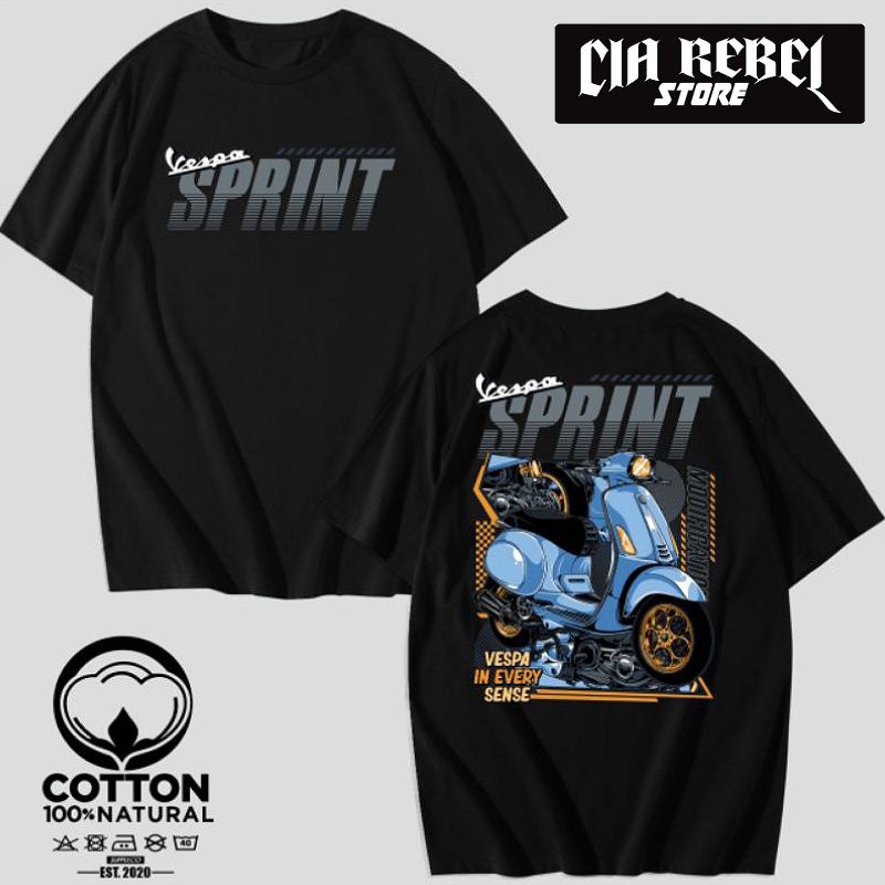 Kaos Baju Distro Vespa Matic Sprint - Cia Rebel