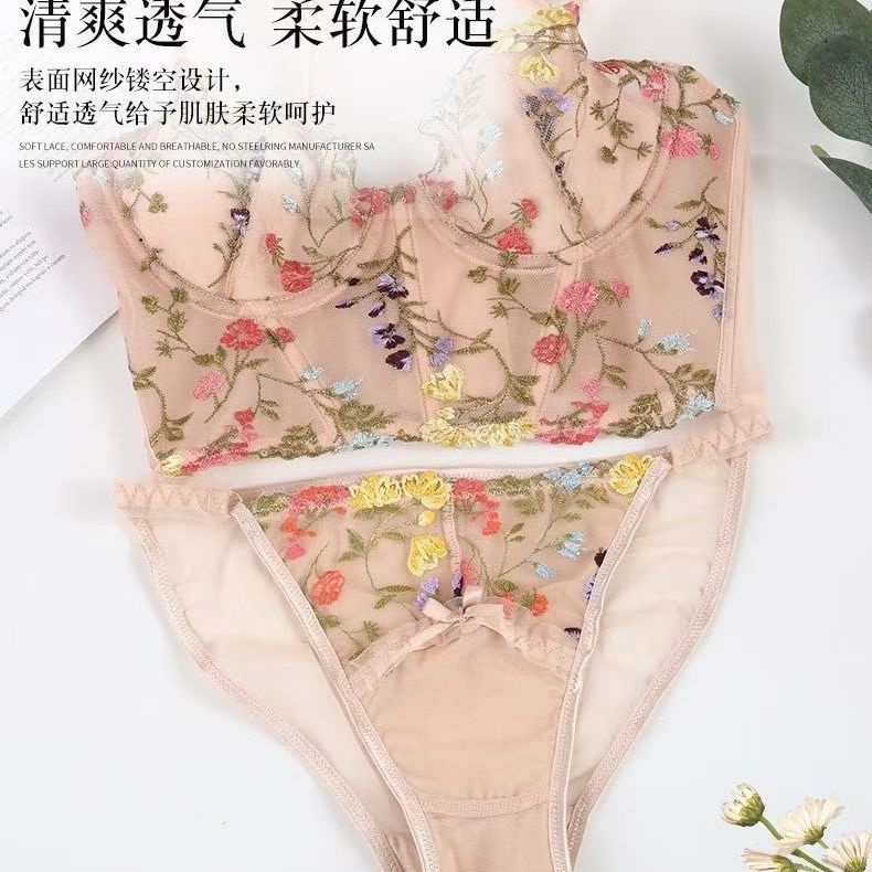 [Jakarta ready] Frs home Renda Prancis bersulam lingerie wanita bagian dalam dan luar korset tulang ikan rompi korset membent push up bra