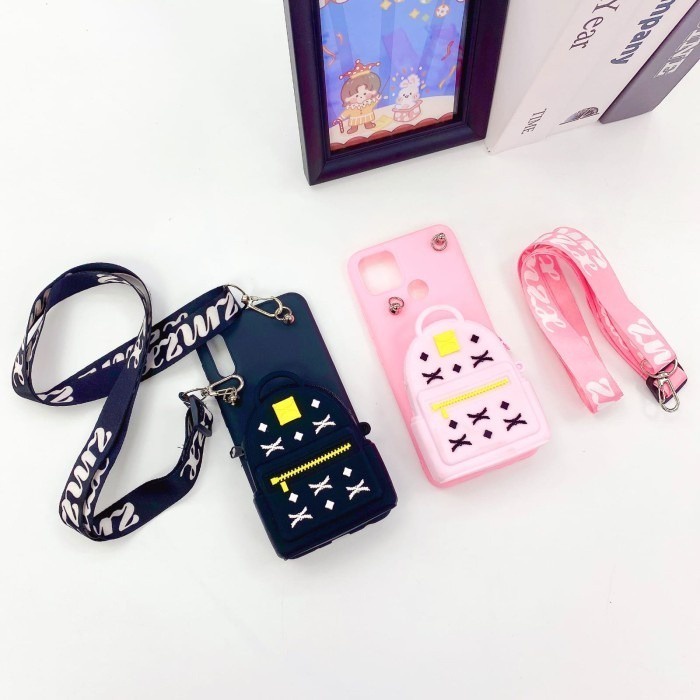 OPPO A93 - RENO 4F - RENO 4 LITE - F17 PRO CASE TAS SLEMPANG + TALI GANTUNGAN (HOKKY ACC)