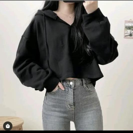 NTR CROOPE POLOS Baju Hoodie Sweatshirt Atasan Sweater Hudie Crewneck Premium Fashion Ootd Kekinian Outfit Switer Cute suwiter Korean Style Suiter Crewnek Switter Cewe Sweter Remaja Wanita Cewek Ala Korea Oversize Lucu Lengan Panjang Bahan Fleece Tebal