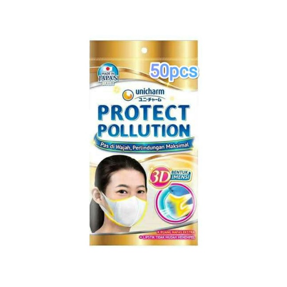 Masker Unicharm Protect Pollution 3D Mask Standard