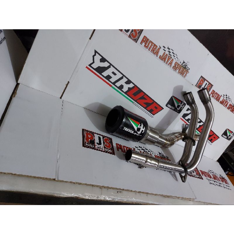 knalpot yakuza h2 underbely for ninja fi/cbr250rr/r25 full system pnp