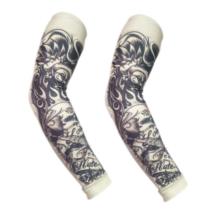 Arm Sleeve Pria / Manset Tangan / Manset Motor / Tatto Skulls