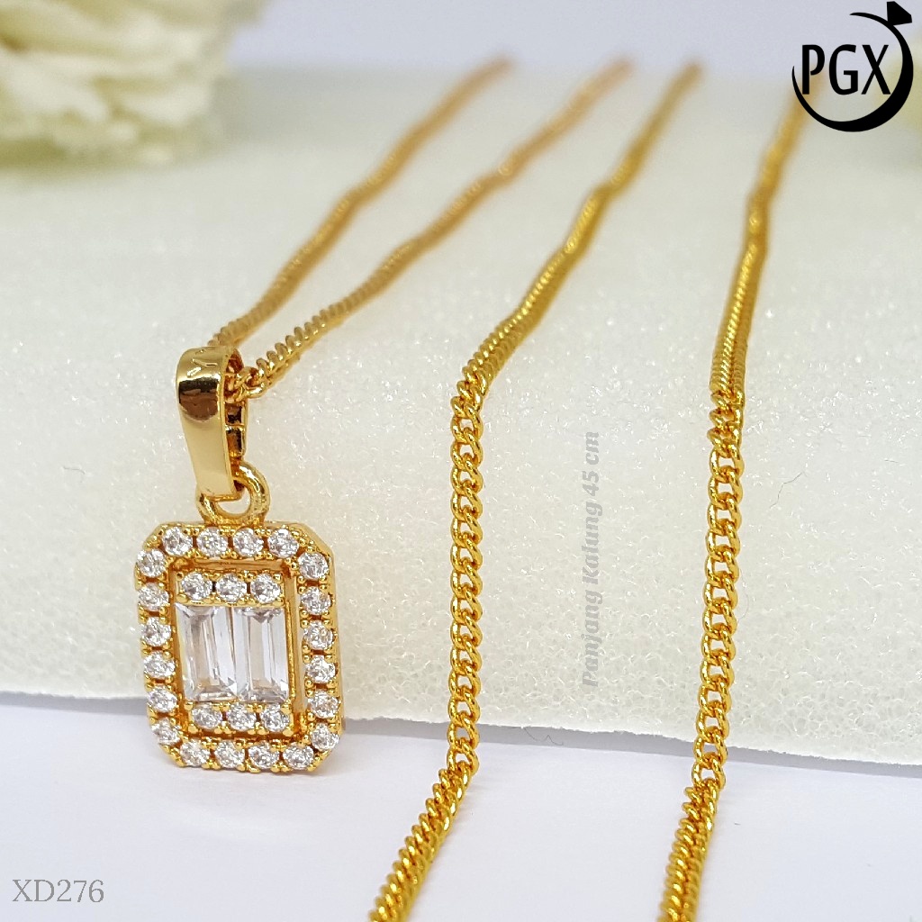 PGX Kalung Wanita Xuping Aksesoris Fashion Perhiasan Lapis Emas XD276