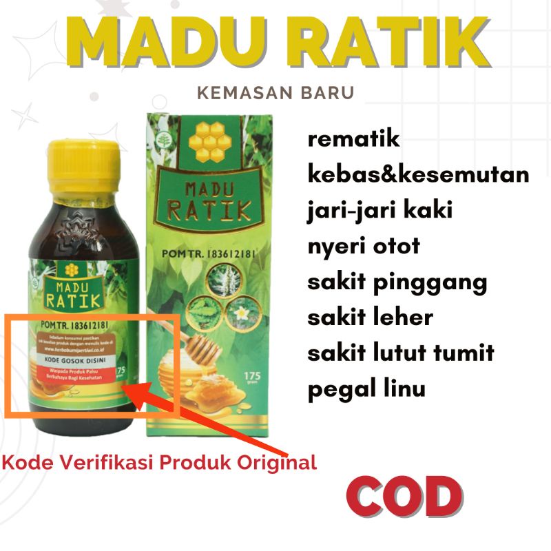 Madu Ratik Herbal Untuk Mengatasi Kebas Kesemutan Kram Asam Urat Nyeri Sendi Sakit Otot Pinggang Rem