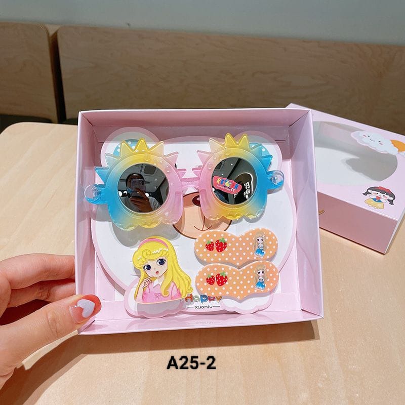 A25 Set Kacamata Hitam Anak Warna Warni Lucu Terbaru / Fashion Anak