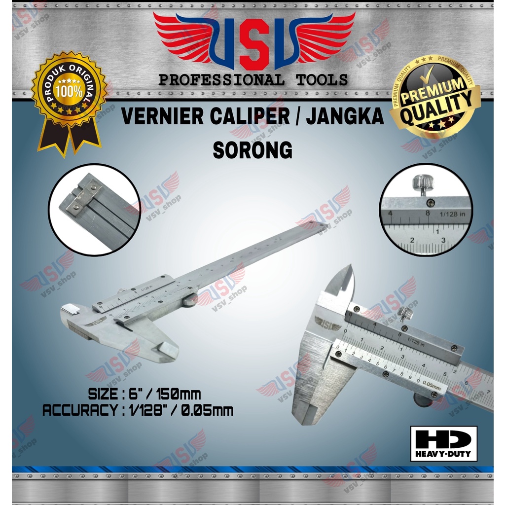 VSV Vernier Caliper 6&quot; Jangka Sorong 6 inchi Sigmat Sketmat 150mm