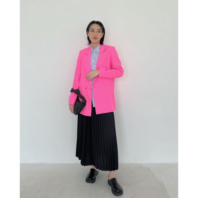TRICK & TRICKY OVERSIZED BLAZER NEON PINK