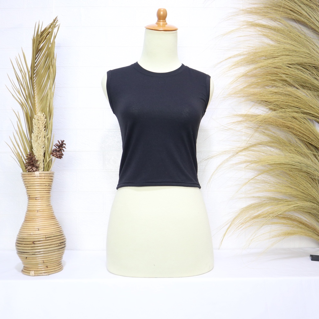 [✅COD]  Tee Tshirt Kaos Korea Crop Top Kaos Singlet Wanita