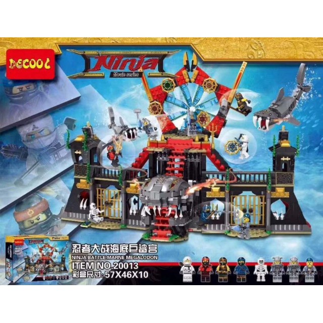 BRICK DECOOL 20013 NINJA THE MARINE MEGALODON BATTLE