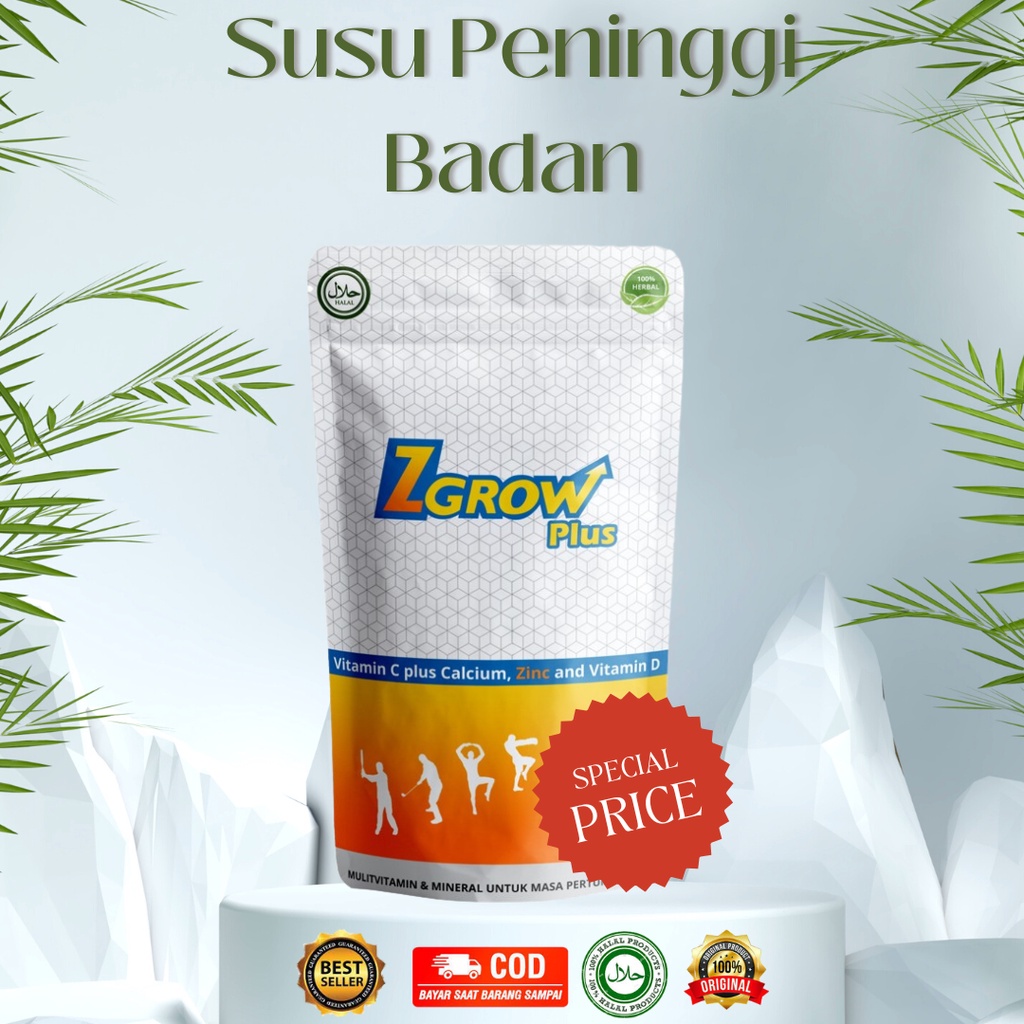 

ZGROW PLUS SUSU - PENINGGI BADAN OROGINAL | KAPSUL DAN SUSU | PENAMBAH TINGGI BADAN TERBAIK | ZINC DAN KALSIUM | SOLUSI TINGGI | GROW UP COD