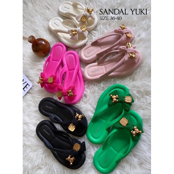 GJAZ SANDAL JEPIT CEWEK IMPORT JELLY YUKI PITA BEST SELLER