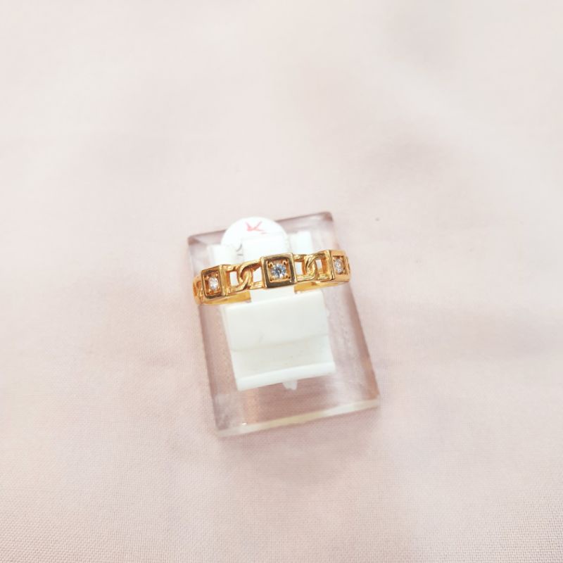 Cincin permata emas asli kadar 375
