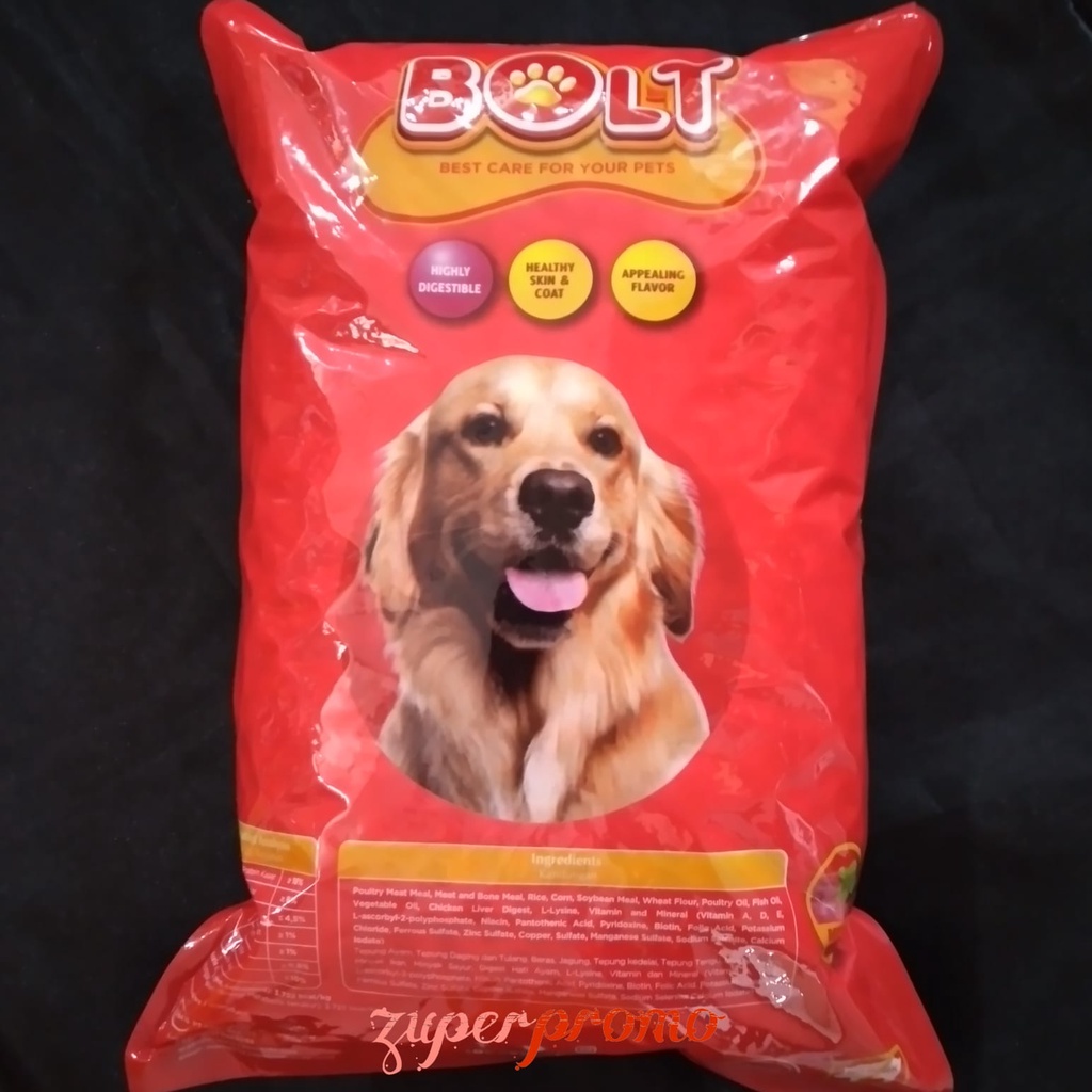 Bolt Dog Beef 1kg / Bolt Dog Rasa Beef / Bolt Dog Bentuk Bulat