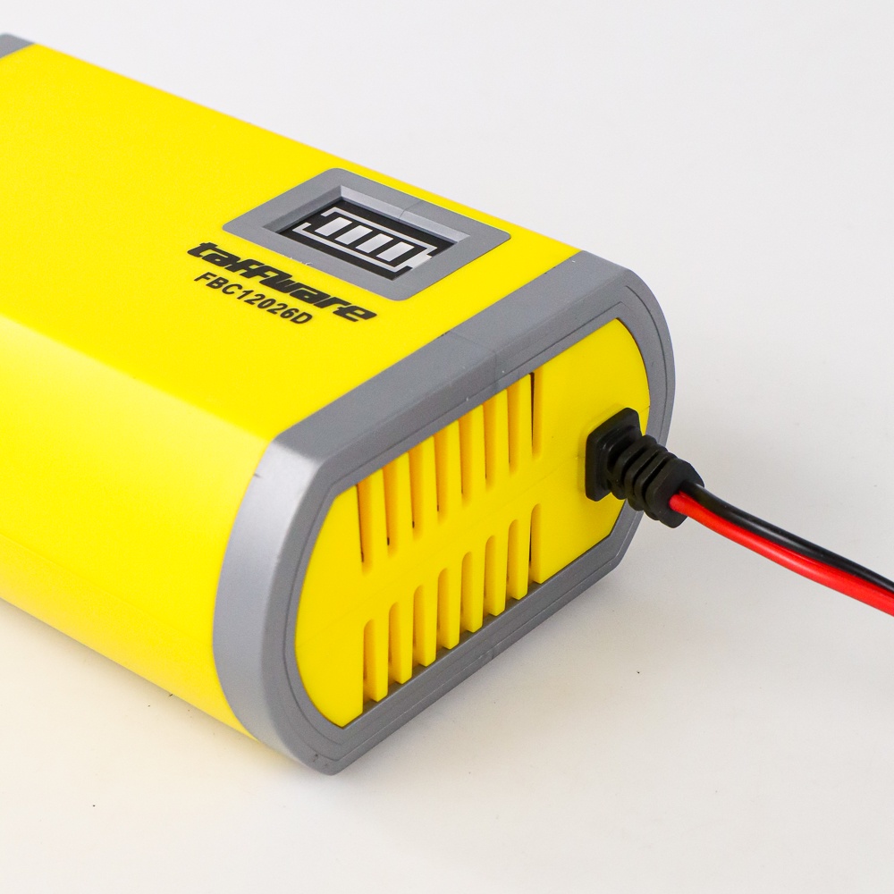 Taffware Charger Aki Portable Motorcycle Car Battery Charger 6A 12V - Yellow - OMRS1BYL