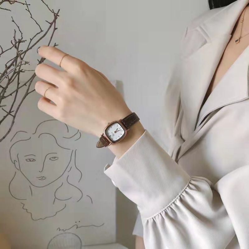 Jam Tangan Wanita Gaya Retro Untuk Bisnis Korean Import