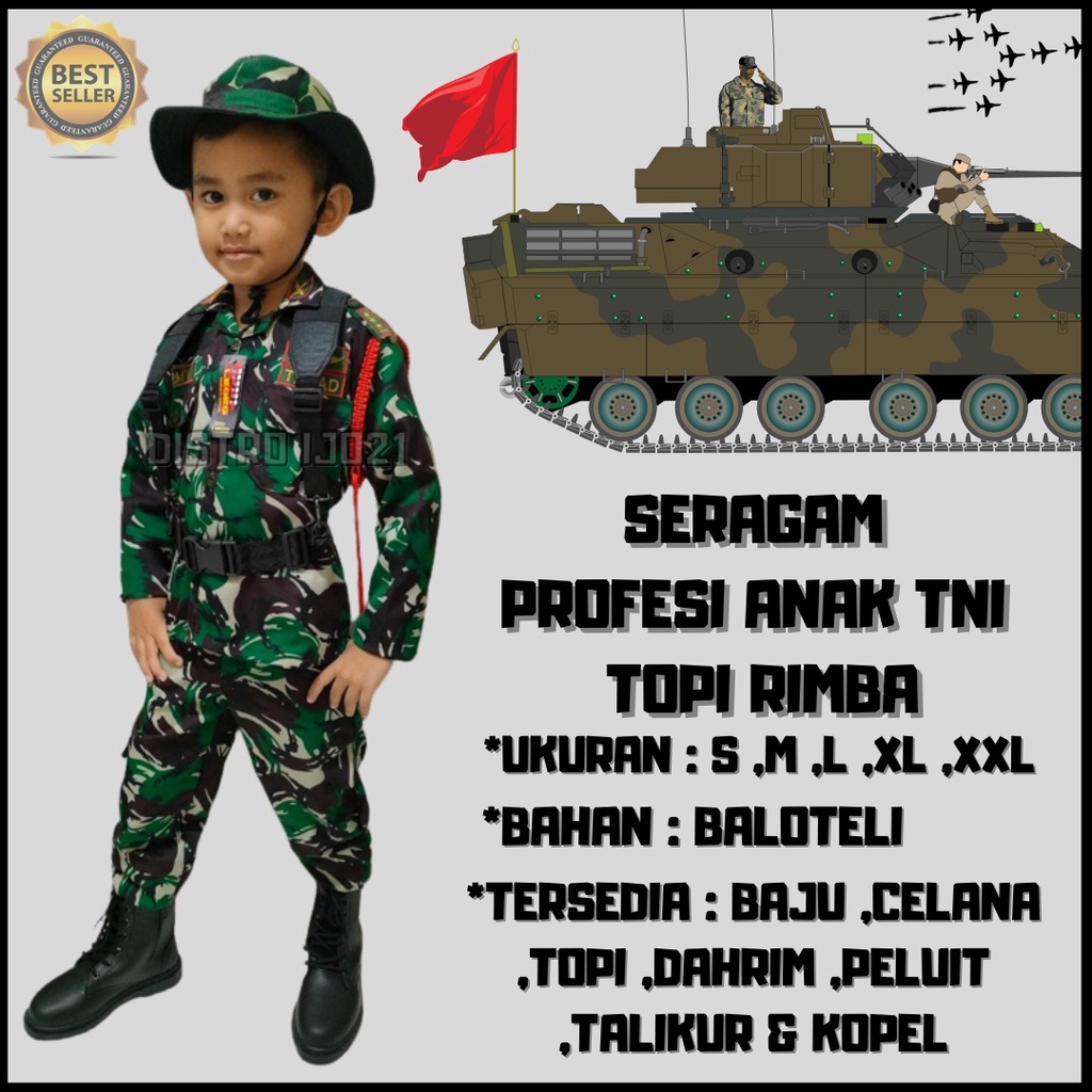 PROFESI ANAK POLISI TNI LORENG KOMPLIT DAHRIM KOPEL SERAGAM TNI ANAK KOMPLIT TOPI RIMBA KOMANDO BARET MERAH BARET HIJAU PET KOWAD COSTUM TNI MURAHSTELAN ANAK LORENG