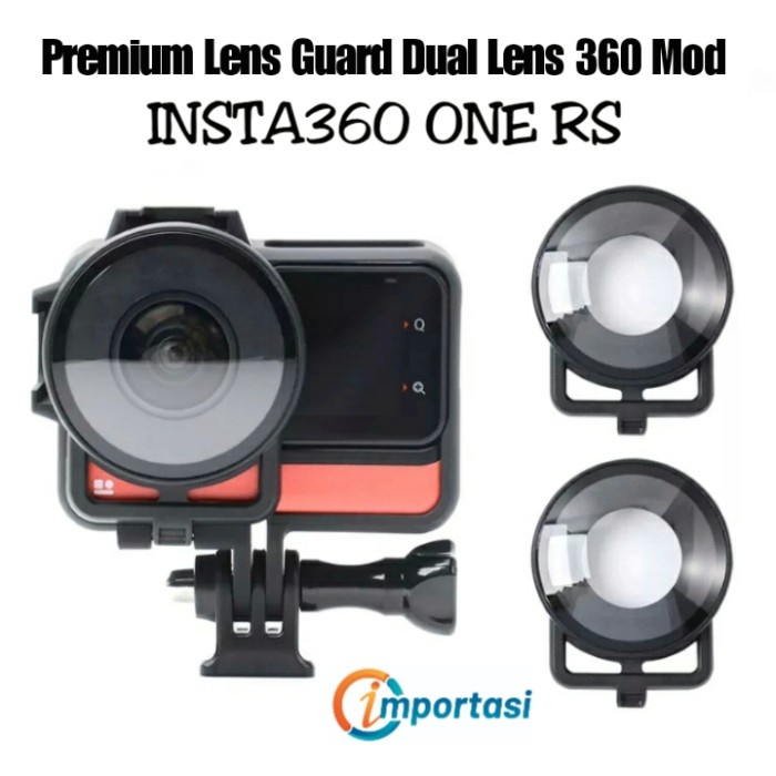 Premium Lens Guard &amp; Frame Case INSTA360 ONE RS Dual Lens 360 Cover Pelindung Lensa