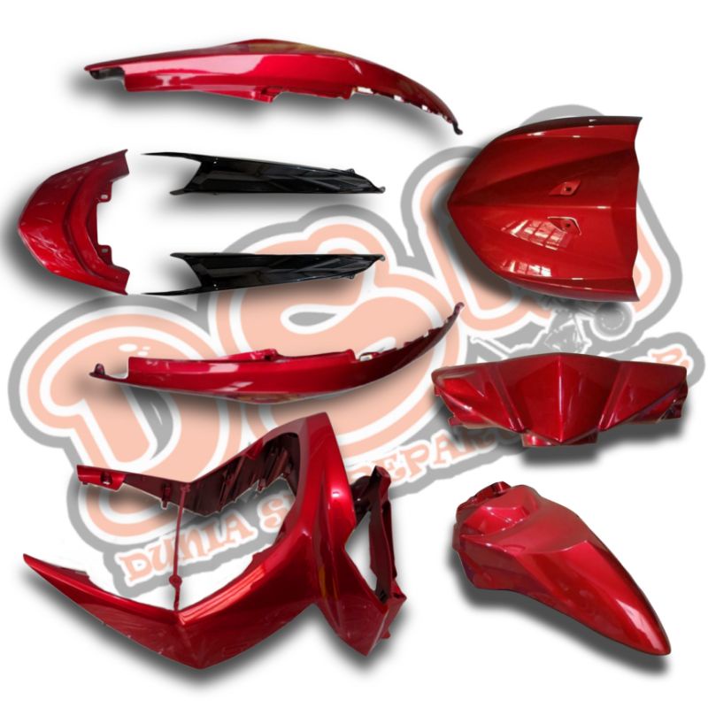 PAKET BODY HALUS YAMAHA SOUL GT 115 MERAH / COVER BODY YAMAHA MIO SOUL GT 115 CC TAHUN 2012-2014