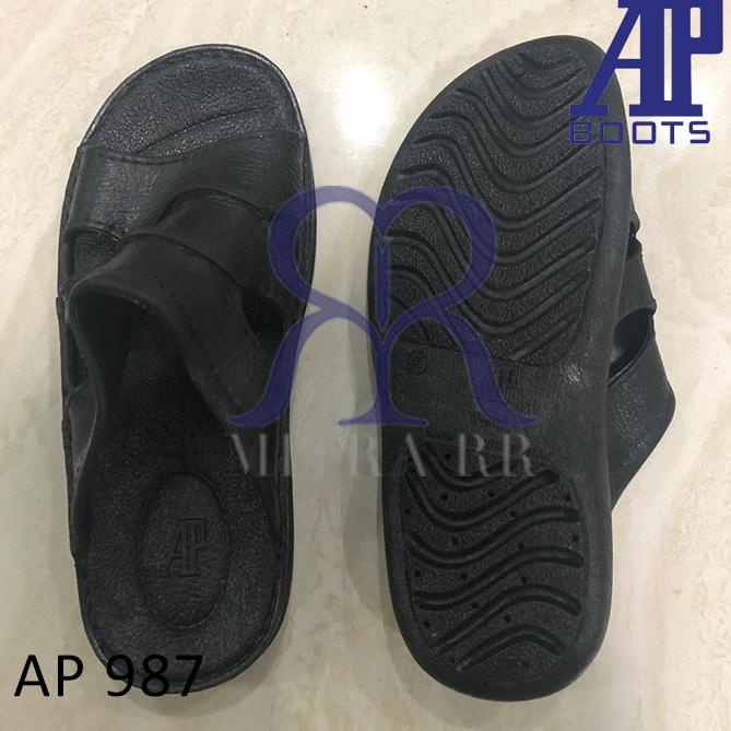 Sandal Karet AP Boots AP 987 Hitam Ap Boot Sendal Kasual Jalan • WF.18Oc22ᶜ