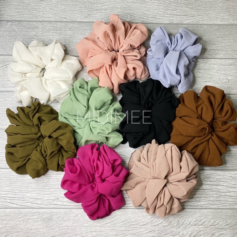 SCHRUNCHIE HIJAB JUMBO CEPOL,IKAT RAMBUT PREMIUM,IKAT RAMBUT CEPOL,KUNCIR RAMBUT