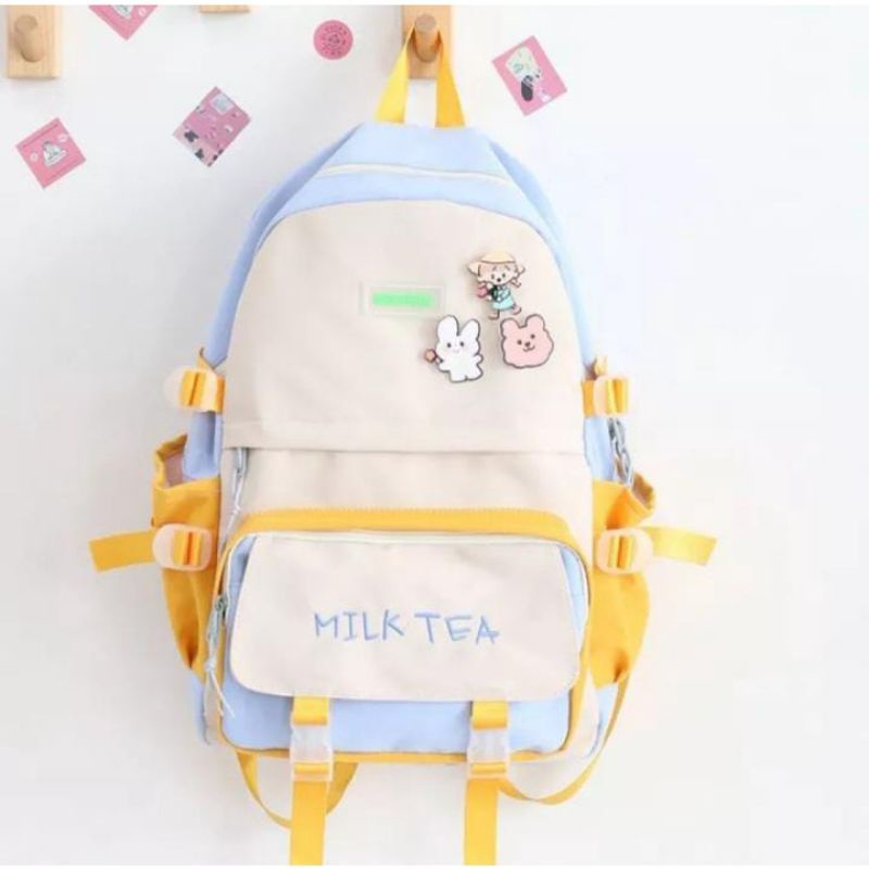 Tas Ransel Wanita Terbaru 2022 Wanita Lucu Bordir Ransel Harajuku Panelles Sekolah Ransel Wanita Korea Ins Mahasiswa Tas Sekolah untuk Anak Perempuan Sederhana {BISA BAYAR DI TEMPAT]COD/Tas Ransel Sekolah Wanita Remaja Fashion Trend Korea Tas Punggu