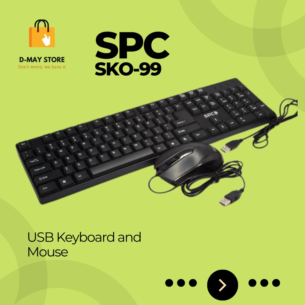 Keyboard Komputer Mouse Komputer SPC SKO-99 USB