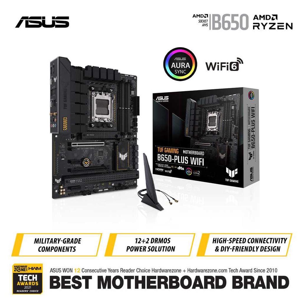 ASUS TUF GAMING B650-PLUS WIFI DDR5 | Motherboard AMD AM5 ATX