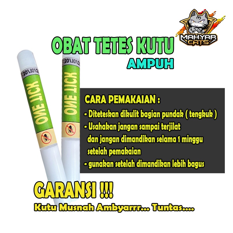 Obat Tetes Kutu Kucing ONE TICK by Petco Clever Solutions for cat Pembasmi Penghilang Kutu Anti Parasit Detick Revolution Terbukti Ampuh Furyou For cat