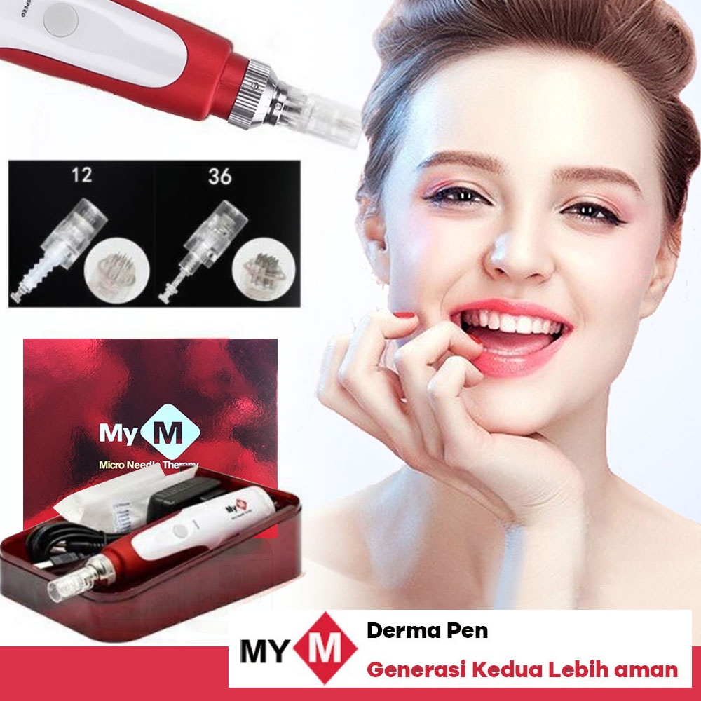 Original MY-M ALAT Electric derma pen mym alat buat bb glow penghilang bopeng dermapen Naik Turun MYM Mts