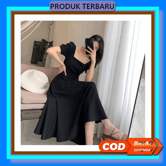 Baju Dress Pesta Natal Imlek Wanita Dewasa Murah Kekinian Terbaru 2021 2022 Midi Dress Bhn Brokat Ko
