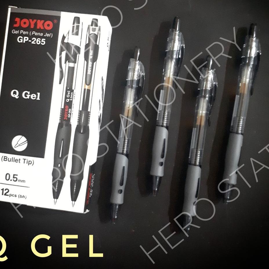 

Special팝 Pena gel pen joyko Q gel 0.5 mm GP-265 tinta hitam . 12 unit .,