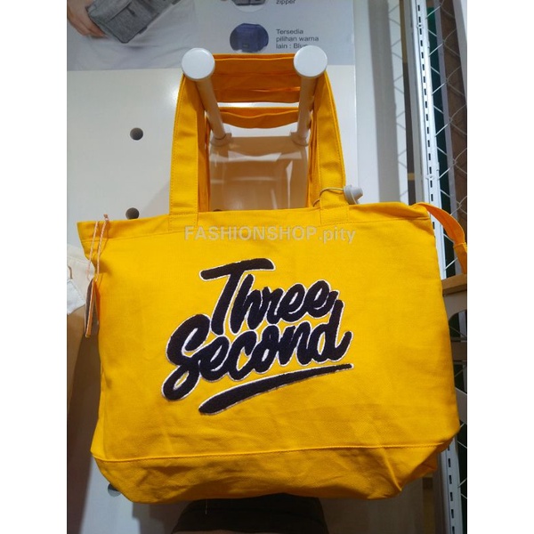 [100% ORIGINAL 1022] TOTE BAG 3SECOND WANITA NEW ARRIVAL WARNA OFF WHITE MERAH KUNING COKLAT